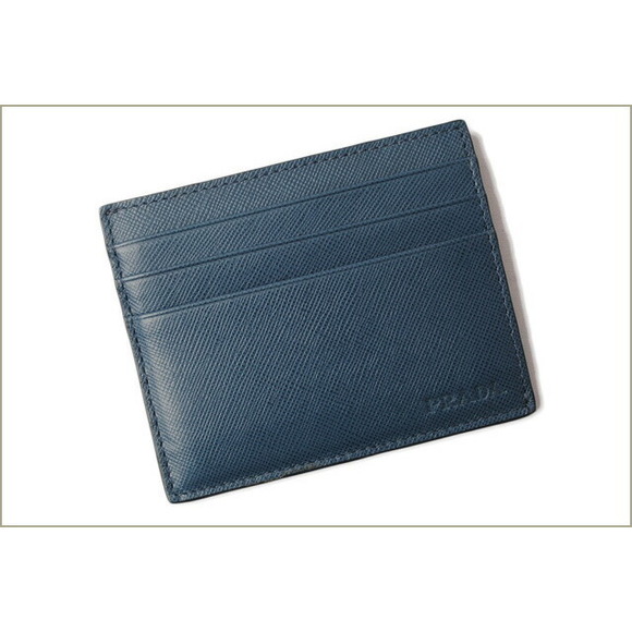 Prada Card Holder Card Bluette Case Saffiano - Picture 1 of 6